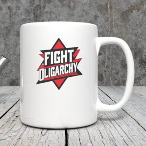 Anti-Oligarchy AOC Bernie Sanders Mug