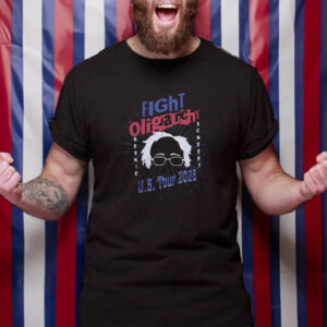 Bernie Sanders, 2025 Protester Gift, Fight Oligarchy Tour Shirt