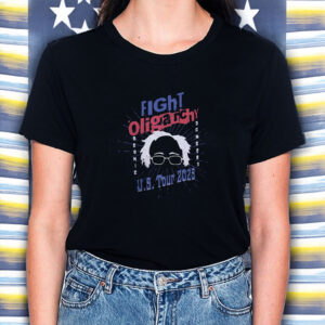 Bernie Sanders, 2025 Protester Gift, Fight Oligarchy Tour Shirt
