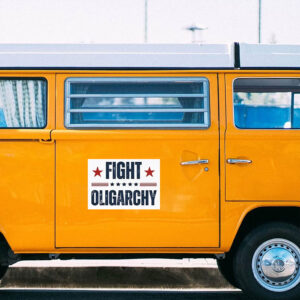 Bernie Sanders AOC Fighting Oligarchy Sticker