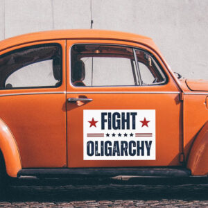 Bernie Sanders AOC Fighting Oligarchy Sticker