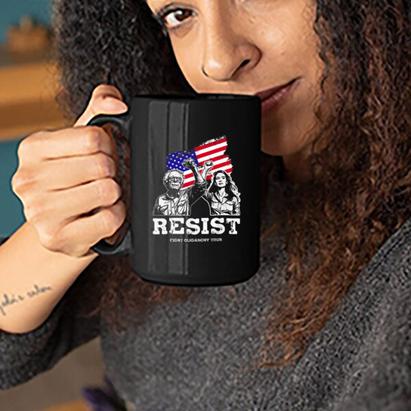 Bernie Sanders AOC Fighting Oligarchy Tour, Activism Mug