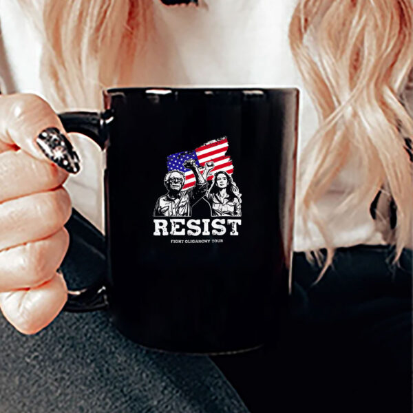 Bernie Sanders AOC Fighting Oligarchy Tour, Activism Mug