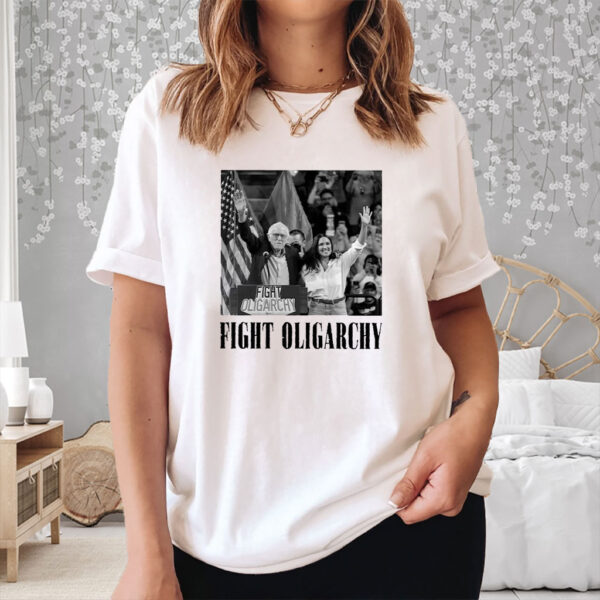 Bernie Sanders AOC Fighting Oligarchy Tour Anti Trump Shirt