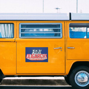 Bernie Sanders AOC Hands Off, Fight Oligarchy Sticker