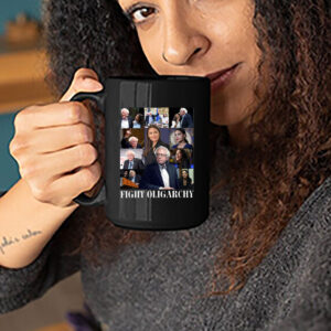 Bernie Sanders And AOC Fight Oligarchy Anti Trump 2025 Mug