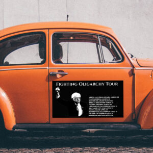 Bernie Sanders Fight Oligarchy Tour List, Resist Sticker