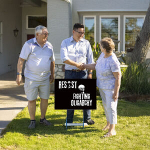 Bernie Sanders Resist, Fight Oligarchy Tour,Political Activism Yard Sign