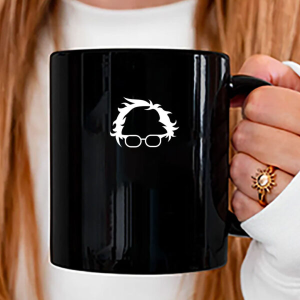 Bernie Sanders Silhouette, Hair, Glasses Poster Mug