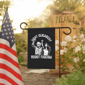 Bernie and AOC Political Protest, Resist, The Fight Oligarchy Tour 2025 Flag