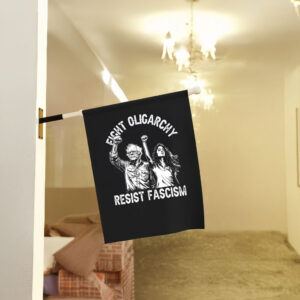 Bernie and AOC Political Protest, Resist, The Fight Oligarchy Tour 2025 Flag