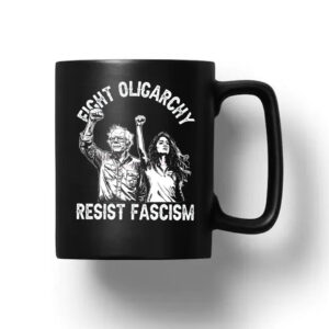Bernie and AOC Political Protest, Resist, The Fight Oligarchy Tour 2025 Mug