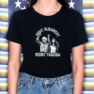 Bernie and AOC Political Protest, Resist, The Fight Oligarchy Tour 2025 T-Shirt