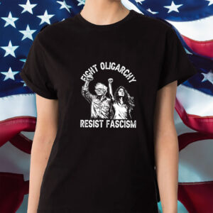 Bernie and AOC Political Protest, Resist, The Fight Oligarchy Tour 2025 T-Shirt