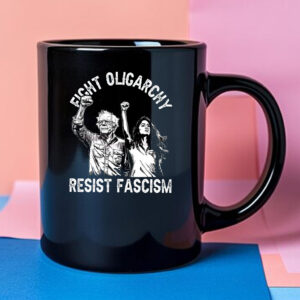 Bernie and AOC Political Protest, The Fight Oligarchy Tour 2025 Mug