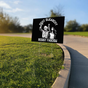 Bernie and AOC Political Protest, The Fight Oligarchy Tour 2025 Yard Sign