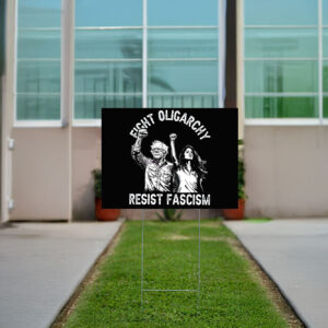 Bernie and AOC Political Protest, The Fight Oligarchy Tour 2025 Yard Sign
