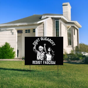 Bernie and AOC Political Protest, The Fight Oligarchy Tour 2025 Yard Sign