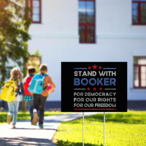 Cory Booker Democracy Rights Yard Sign