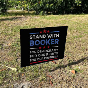 Cory Booker Democracy Rights Yard Sign
