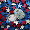 Democracy Not Oligarchy Burst Pin Button
