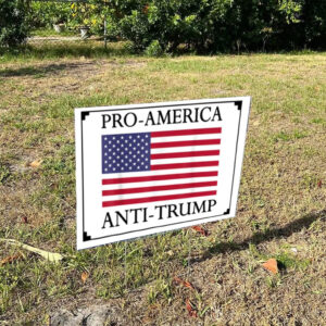Democracy Yard Sign, Anti Trump Yard Sign