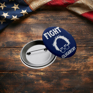 Feel The Bern Fight Oligarchy Bernie Sanders Anti Trump Pin