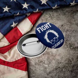 Feel The Bern Fight Oligarchy Bernie Sanders Anti Trump Pin