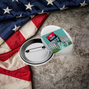 Fight Oligarchy Anti Trump Pin