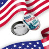 Fight Oligarchy Defend Democracy Pinback Button