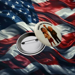 Fighting the Oligarchy, AOC and Bernie Button