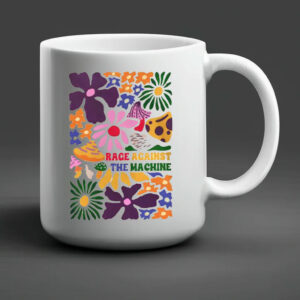 Rage Against The Machine, Boho Flower Resistance Mug