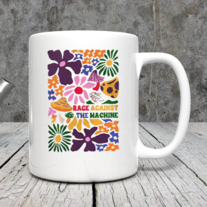 Rage Against The Machine, Boho Flower Resistance Mug