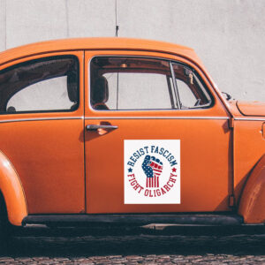 Rage Against The Machine, Resist Fascism Fight Oligarchy Sticker