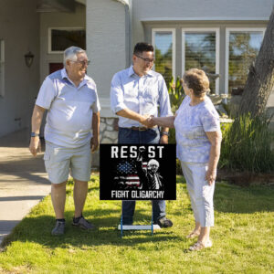 Resist Bernie Sanders Fight Oligarchy Freedom Protest Yard Sign