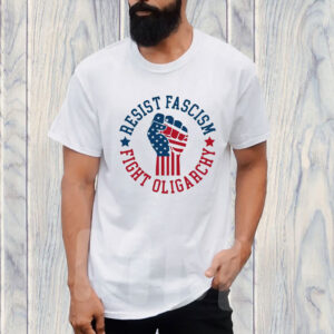 Resist Fascism Fight Oligarchy, Anti Trump Bernie Sanders T-Shirt