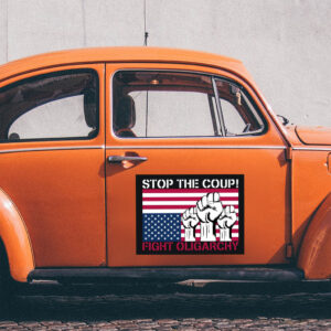 Stop The Coup Fighting Oligarchy Sticker