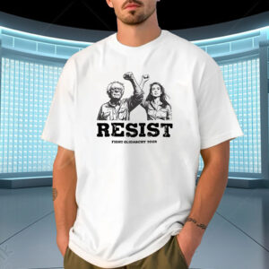 The Fight Oligarchy Tour 2025 T-Shirt Bernie and AOC Political Protest Shirt