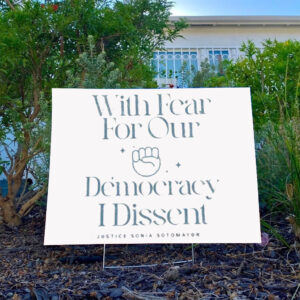 With Fear For Our Democracy Yard Sign