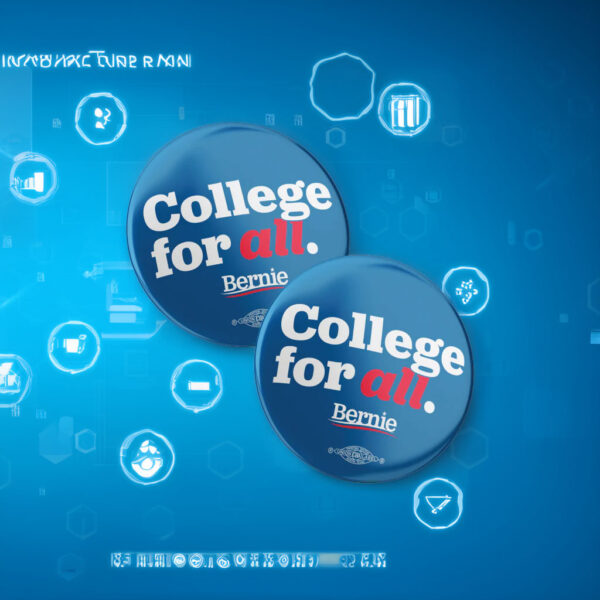 Bernie College For All Mylar Button