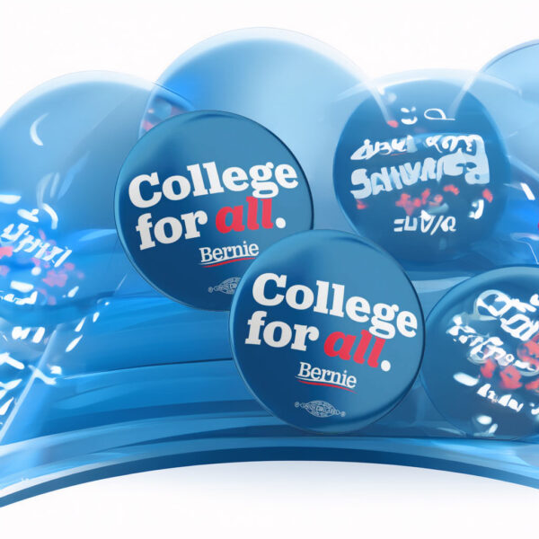 Bernie College For All Mylar Button