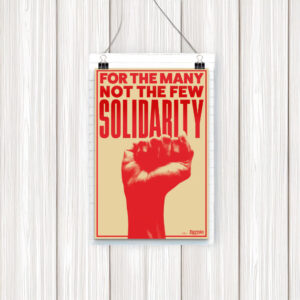 Bernie For The Many, Not The Few Poster