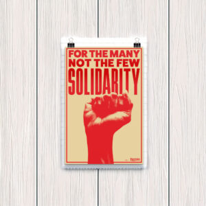 Bernie For The Many, Not The Few Poster