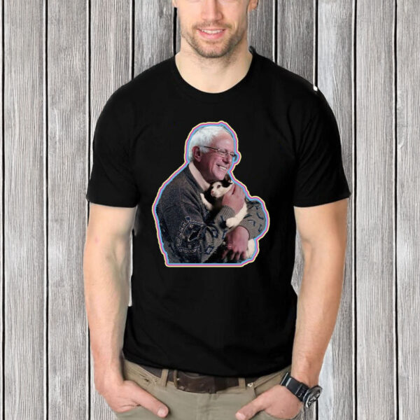 Bernie-Sanders-Shirt-–-Cat-Hug-Meme-Funny-Graphic-Tee