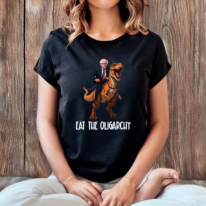 Bernie-Sanders-Shirt-–-Eat-the-Oligarchy-Dino-Graphic-Tee