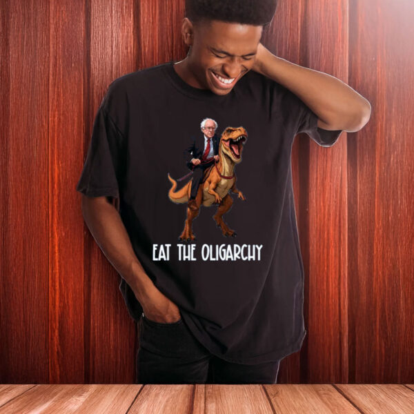 Bernie-Sanders-Shirt-–-Eat-the-Oligarchy-Dino-Graphic-Tees