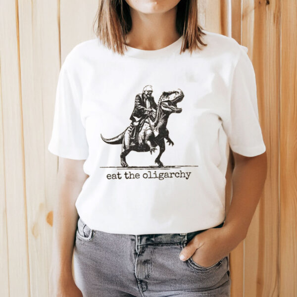 Bernie-Sanders-Shirt-–-Eat-the-Oligarchy-Dino-Tee