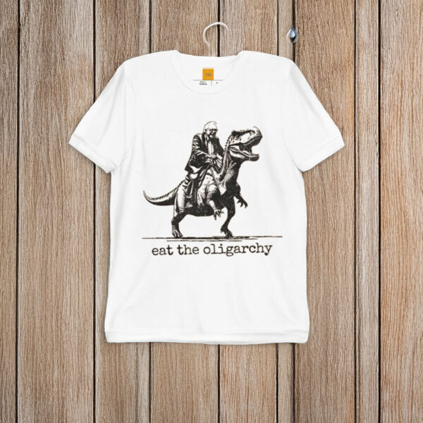 Bernie-Sanders-Shirt-–-Eat-the-Oligarchy-Dino-Tee-US
