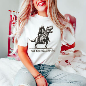 Bernie-Sanders-Shirt-–-Eat-the-Oligarchy-Dino-Tee-USA