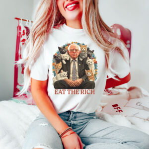Bernie-Sanders-Shirt-–-Eat-the-Rich-Cat-Revolution-Tee-USA